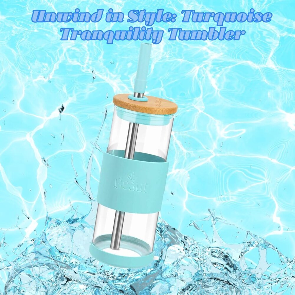 Beaut 20 Ounce Tumbler in Turquoise Tranquility-BNIB - Picture 6 of 6